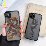 Compatible with Apple, IPhone11 Apple Frosted Ins Mobile Phone Case 12ProMax For 7 8plus Line Dragon - Image 4