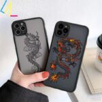 Compatible with Apple, IPhone11 Apple Frosted Ins Mobile Phone Case 12ProMax For 7 8plus Line Dragon - Image 5