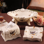 European-style Fruit Plate Set Creative Modern Luxury Gift Ceramic Fruit Plate - Image 5