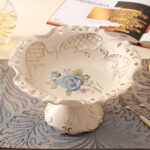 European-Style Fruit Plate Three-Piece Ceramic Tea Table Decoration Living Room Fruit Plate - Image 7