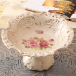 European-Style Fruit Plate Three-Piece Ceramic Tea Table Decoration Living Room Fruit Plate - Image 6