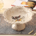 European-Style Fruit Plate Three-Piece Ceramic Tea Table Decoration Living Room Fruit Plate - Image 8