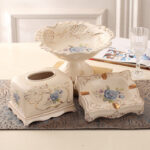European-Style Fruit Plate Three-Piece Ceramic Tea Table Decoration Living Room Fruit Plate - Image 3