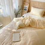 Too Fairy Soft Sister Paper Lace Cream Yellow Four-Piece Cotton Bed Linen 60 Long-Staple Cotton Bedding Cotton - Image 5