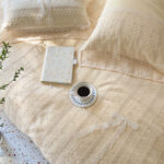 Too Fairy Soft Sister Paper Lace Cream Yellow Four-Piece Cotton Bed Linen 60 Long-Staple Cotton Bedding Cotton - Image 3