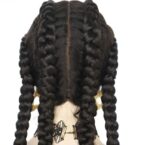 Amazon Wig Four-strand Ponytail Braid Braided Front Lace Chemical Fiber Wig Hair Set - Image 3