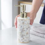 Marble Ceramic Lotion Shampoo  Bottle Bathroom Accessories - Image 3