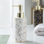 Marble Ceramic Lotion Shampoo  Bottle Bathroom Accessories - Image 4