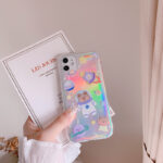 Laser Bear Mobile Phone Case Female Mobile Phone Case Starry Universe Cartoon Pattern - Image 2
