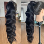 Wig Jurchen Human Hair Ponytail Bandage Bundled Ponytail - Image 2