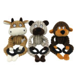 Pet Sounding Plush Toy Three-Color Rubber Ring Corduroy - Image 4