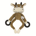 Pet Sounding Plush Toy Three-Color Rubber Ring Corduroy - Image 2