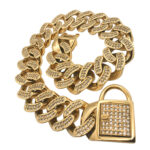 Dog Boogie Ring Pet Chain With Diamond Buckle Head Buckle Dog Chain - Image 2