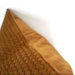 Wabi Wind Orange Coffee Color Frosted Leather Hand-woven By Bag Model Room Sales Prescription Pillow - Image 5