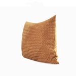 Wabi Wind Orange Coffee Color Frosted Leather Hand-woven By Bag Model Room Sales Prescription Pillow - Image 2