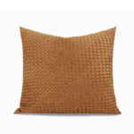 Wabi Wind Orange Coffee Color Frosted Leather Hand-woven By Bag Model Room Sales Prescription Pillow - Image 3