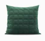 Dark Green Geometric Quilted Three-dimensional New Chinese Pillow - Image 5