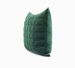 Dark Green Geometric Quilted Three-dimensional New Chinese Pillow - Image 2