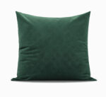 Dark Green Geometric Quilted Three-dimensional New Chinese Pillow - Image 3