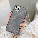 Mobile Phone Shell Luxury Sequins Card Wallet With Lanyard New P40pro Protective Cover - Image 2