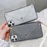 Mobile Phone Shell Luxury Sequins Card Wallet With Lanyard New P40pro Protective Cover - Image 5