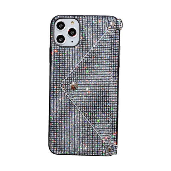 Mobile Phone Shell Luxury Sequins Card Wallet With Lanyard New P40pro Protective Cover