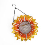 Wrought Iron Metal Flower-Shaped Bird Feeder - Image 2