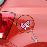 Creative Pin Bow Car Sticker - Image 2