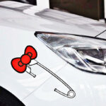 Creative Pin Bow Car Sticker - Image 5
