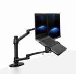 Aluminum Multifunction Ergonomics Desk Laptop Stand Monitor Desktop Holder Computer Full Motion With Column Bar - Image 3