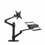 Aluminum Multifunction Ergonomics Desk Laptop Stand Monitor Desktop Holder Computer Full Motion With Column Bar - Image 2