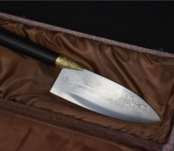 Longquan Pattern Steel Small Kitchen Knife