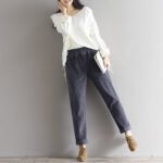 Large Size Women's Art Fan Xian Thin Corduroy Pants Autumn And Winter Loose Casual Trousers - Image 3