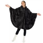 Hooded Cloak Thickened Solid Color Bathrobe - Image 3