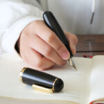 Solid Wood Ink Pen Fine Tip Cute Chubby Short Pen - Image 5