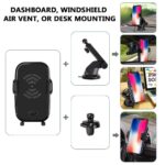 Fast Wireless Car Charger with Automatic Infrared Sensor Car Mount - Image 3