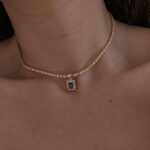 Square Gem Unique Rhinestone Necklace Female Light Luxury Niche Sweet Clavicle Chain - Image 10