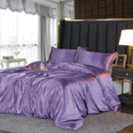 Artificial Silk Double-sided Silk Satin Quilt Cover Bed Sheet Four-piece Set - Image 5