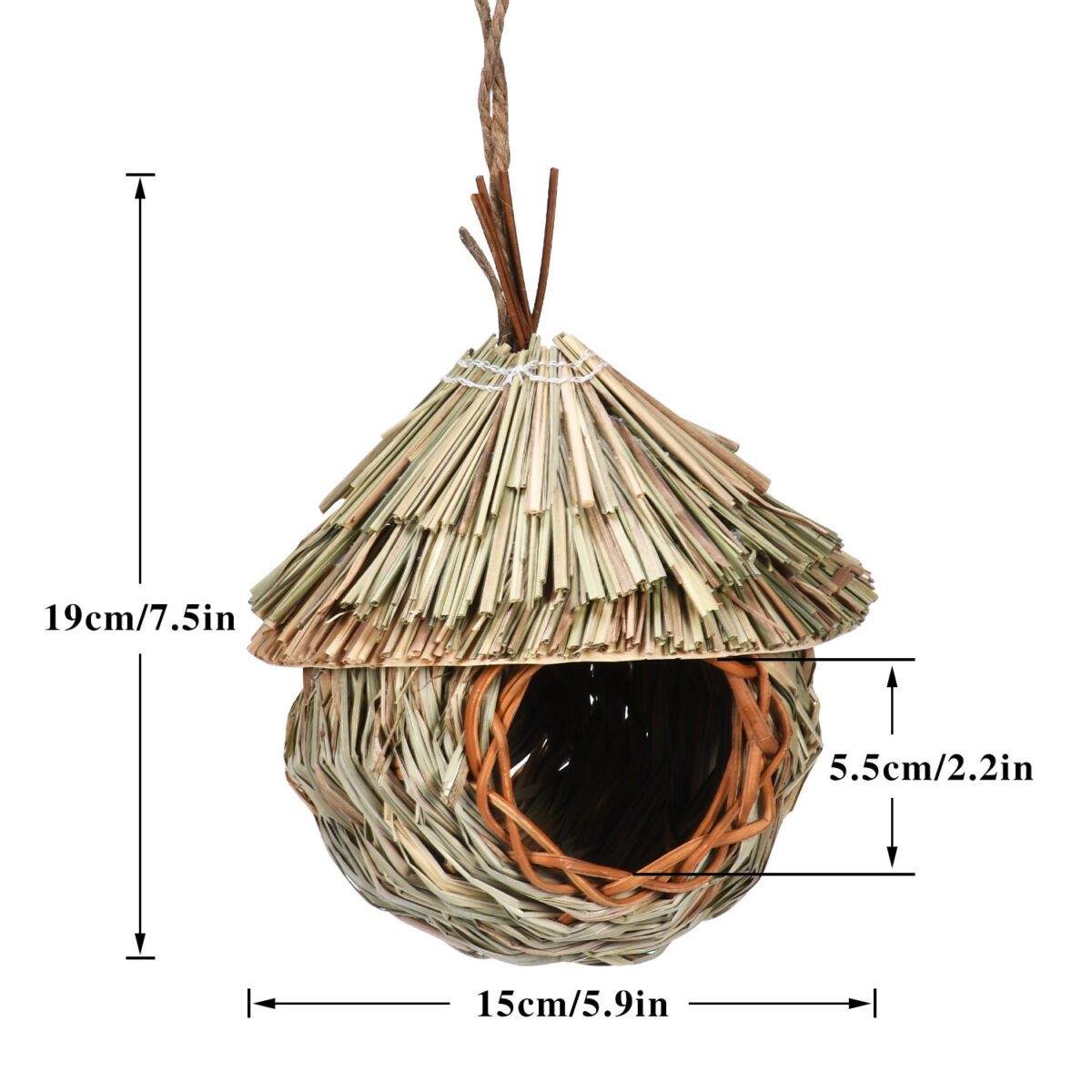 Creative Hanging Straw Bird Nest Manual Environment Layout - Image 3