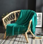 Fringed Knitted Small Blanket Napping Blanket Sofa Blanket - Image 8