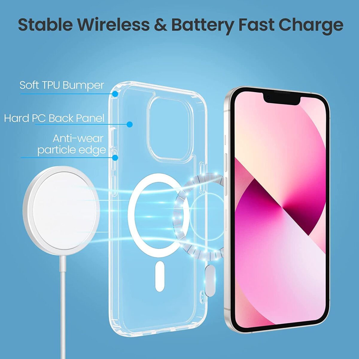 Transparent Magnetic Phone Case Tempered Film Lens Protector Set - Image 8