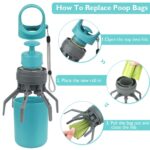 Portable Dog Poop Scooper, Sanitary Dog Waste Picker Upper With Bag Dispenser, Convenient Pet Waste Cleaner For Dog Walkers, Attachable To Dog Leash, Harness Or Waist - Image 4