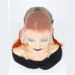 Simple And Casual Water Wave Orange Wig - Image 9