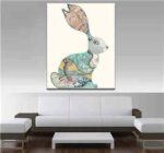 Paint by Numbers Colorful Hare Animal Art - Image 2