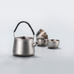 Wild Wind Titanium Tea Set Pure Titanium Small Teacup Outdoor Tea Making Device Titanium Teapot Titanium Bottle - Image 9