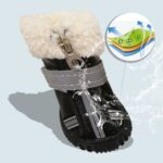 Puppy Waterproof Warm With Velvet Non-slip Wear-resistant Winter Snow Boots - Image 9