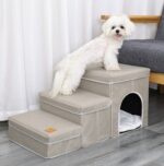 Cat Kennel Cage Multifunctional Dog Stairs Upper Bed Sofa Puppy Climbing Pet Supplies - Image 2