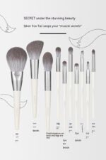 Anti-raw Fox Tail Nano Micro-carved Storage Bag Makeup Brush Suit - Image 10
