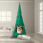 Pet Felt Christmas Tree Foldable Tent Dogs And Cats Semi-closed Four Seasons Universal - Image 7