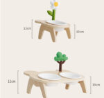 Dining Bowl Pet High Foot Cat Oblique Mouth Food Holder Care Neck - Image 8